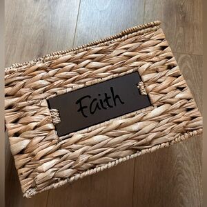 Woven ‘Faith’ Storage Box
